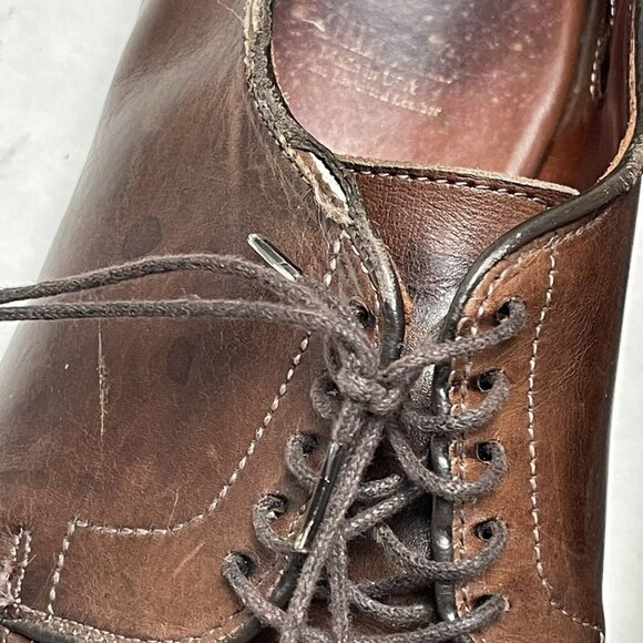 Allen Edmonds Oxfords Shoes Mens 9 D Brown Leather Split Toe Made in USA Lace up main image 9
